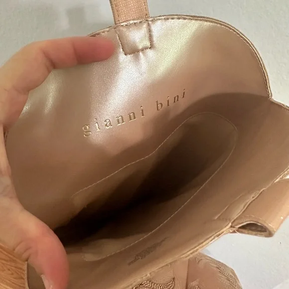 Rose Gold Gianni Bini Katyanna Over The Knee Rhinestone Boots - Picture 9 of 9